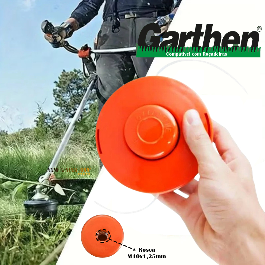Carretel Fio de Nylon Automático Para Roçadeira Garthen Cg330b Cg320 Cg350 Cg420 Cg450 Cg550