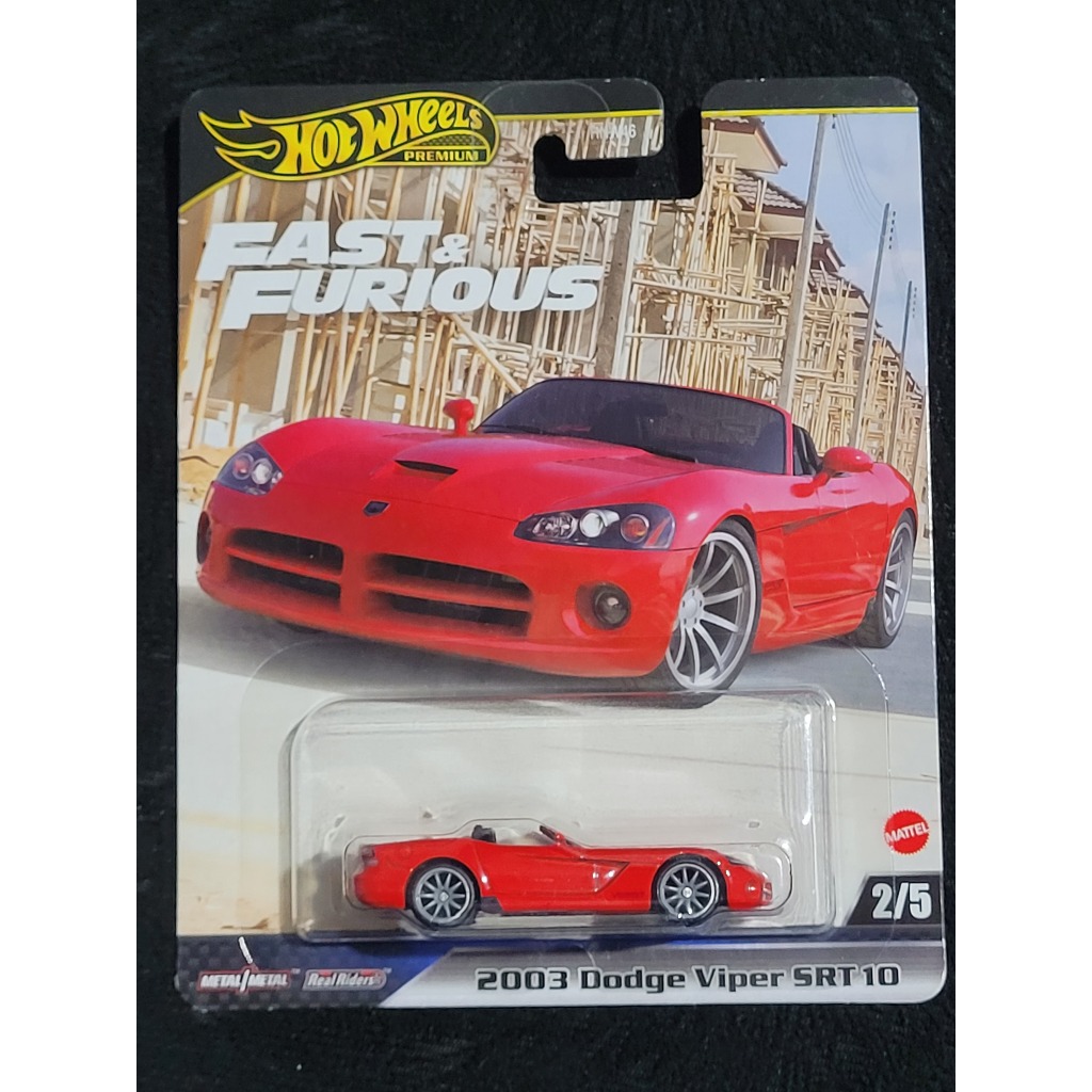 Hot Wheels Premium 2003 Dodge Viper SRT10 - Fast Furious Velozes Furiosos - Carrinho Miniatura 1/64