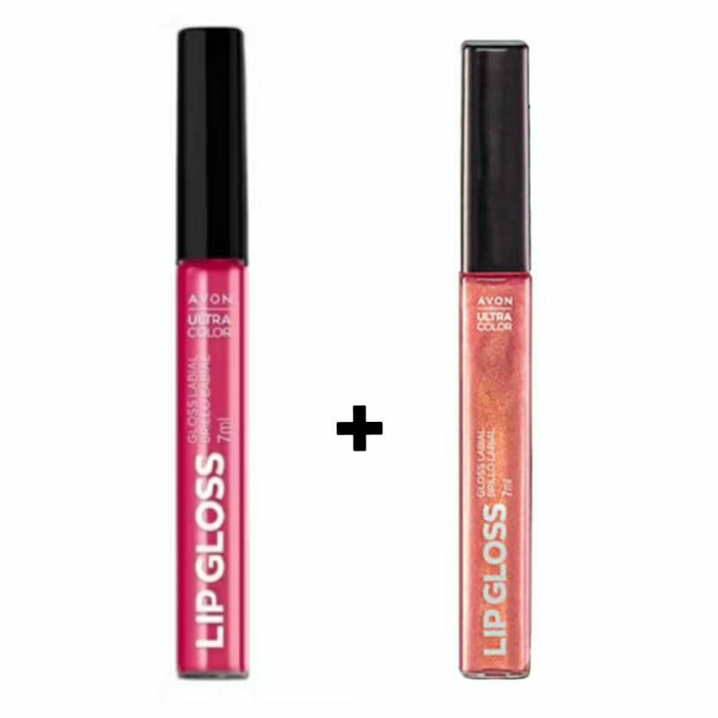 Kit 2 Lip Gloss Labial Ultra Color Rosa Wow e Rosa Impacto 7ml Avon