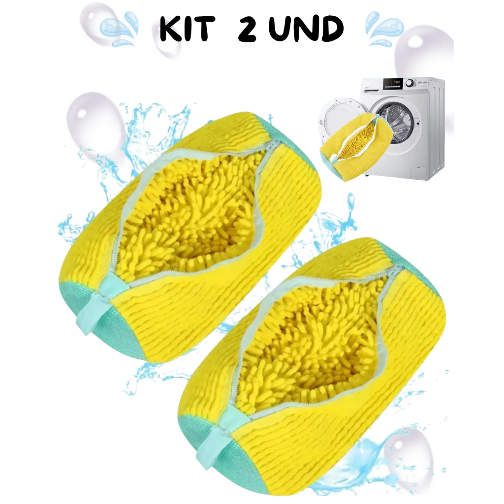 Imagem Kit 2 Unidades – Saco Protetor para Lavar Tênis na Máquina – Lavagem Segura e Prática