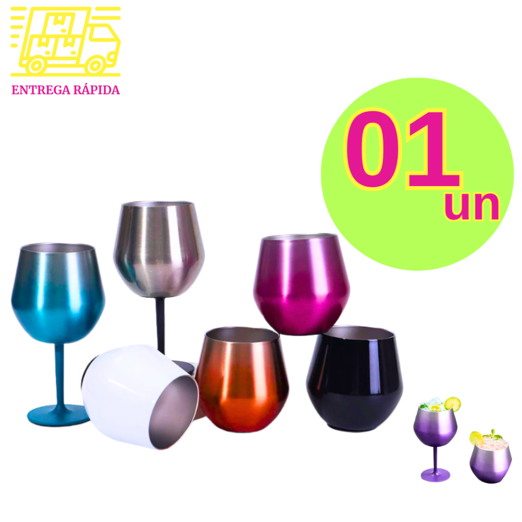 Taça Térmica dia das maes Aço Inoxidável 2 Em 1 Para Gin Vinho Cerveja Drink Bebidas Top 1  Mercado