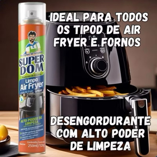 Spray Limpa Air Fryer 250ml – Remove Gordura Pesada Sem Esforço Super Dom em Oferta na Shopee