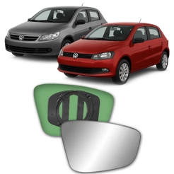 Lente com Base Espelho Retrovisor Gol Voyage Saveiro 2009 a 2012 Subconjunto