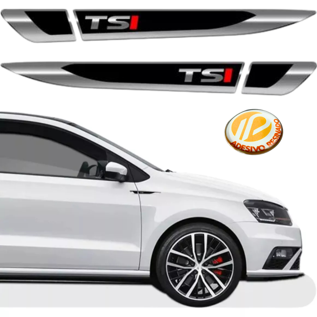 Par Adesivo Resinado Lateral Paralama Modelo TSI Fox Up Jetta Golf