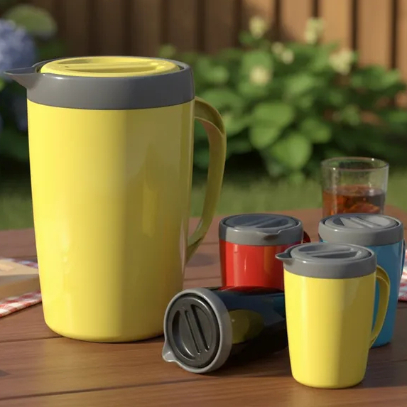 Jarra de Suco com tampa de plástico com Isolamento Térmico de 2,0 litros caribe Unitermi p/ cozinha em Oferta na Shopee