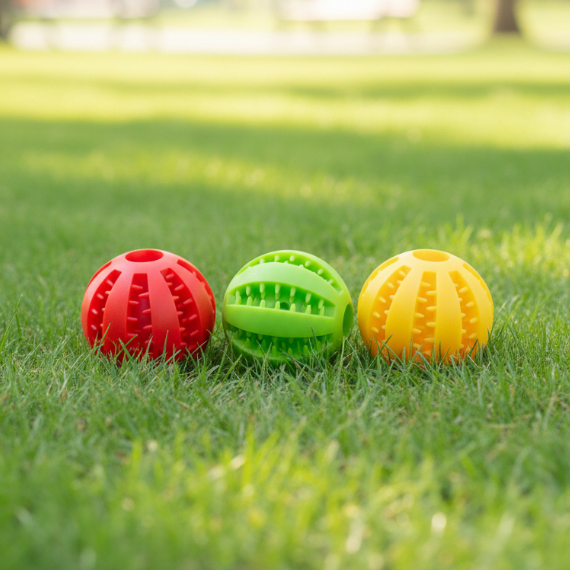 Bolinha Interativa Anti-Stress para Pet – Brinquedo Inteligente com Porta Ração Macia, Ideal para Cães e Gatos