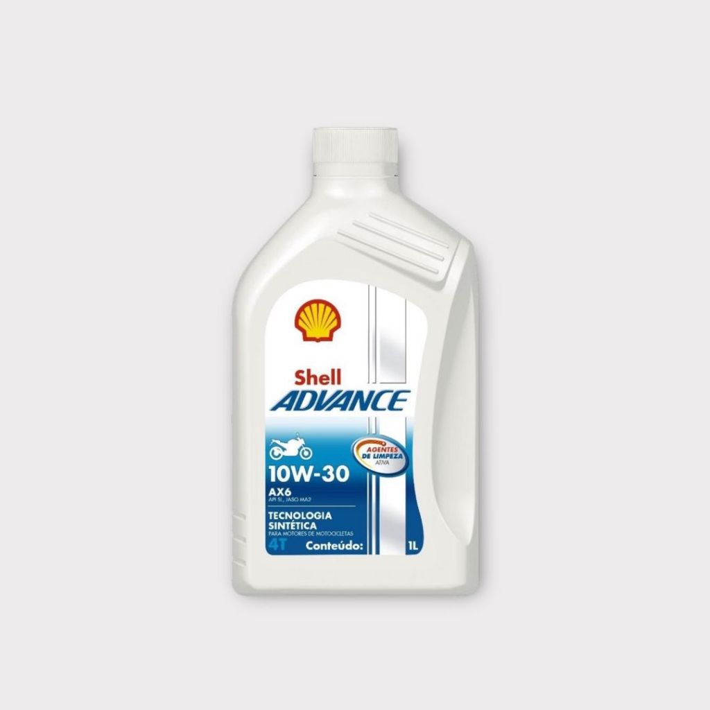 Óleo Shell 10w30 Moto 4t Advance Ax6 Semi Sintético 1 L SL