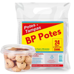 Escolha seu Kit Pote Plástico de 250ml Kit 24 / 48/ 96 - Embalagem Descartável