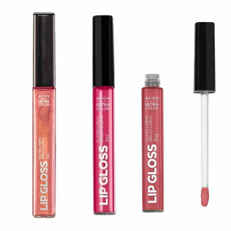 Lip Gloss Labial Ultra Color 7ml Avon (Rosa Wow, Nude Glow e Rosa Impacto)
