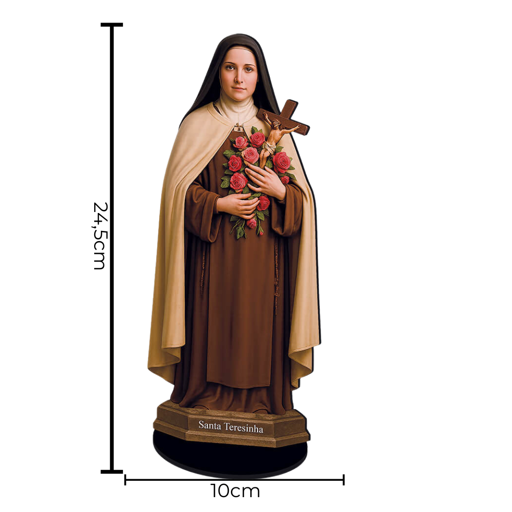 Enfeite de Mesa MDF - Santa Teresinha - 10X24,5X6cm