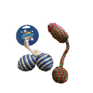 Kit com 02 peças, bola sisal dupla + ratinho tecido arranhador para gatos
