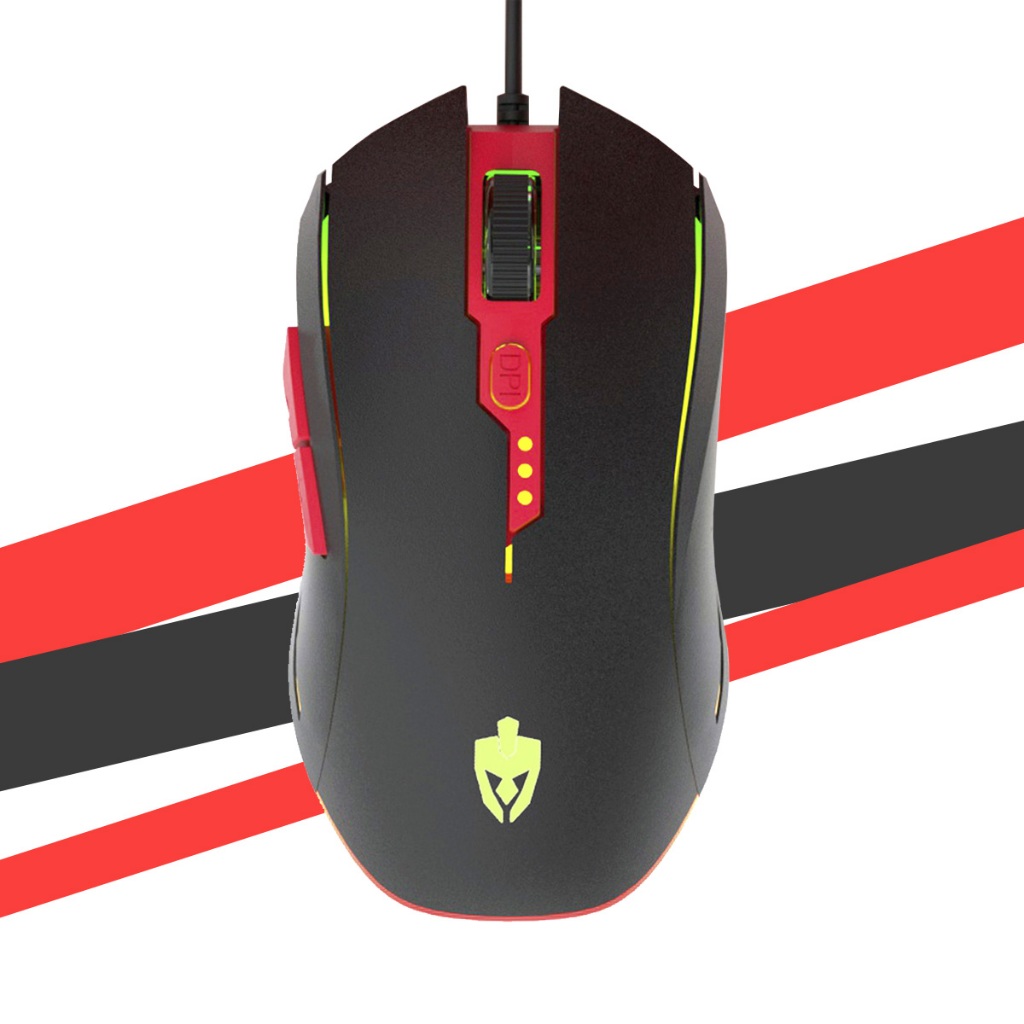 Mouse Gamer Para Jogo Usb 7200 Dpi Óptico Com Luzes Led Rgb Chroma Ajustável Software Macro 6 Botões Profissional