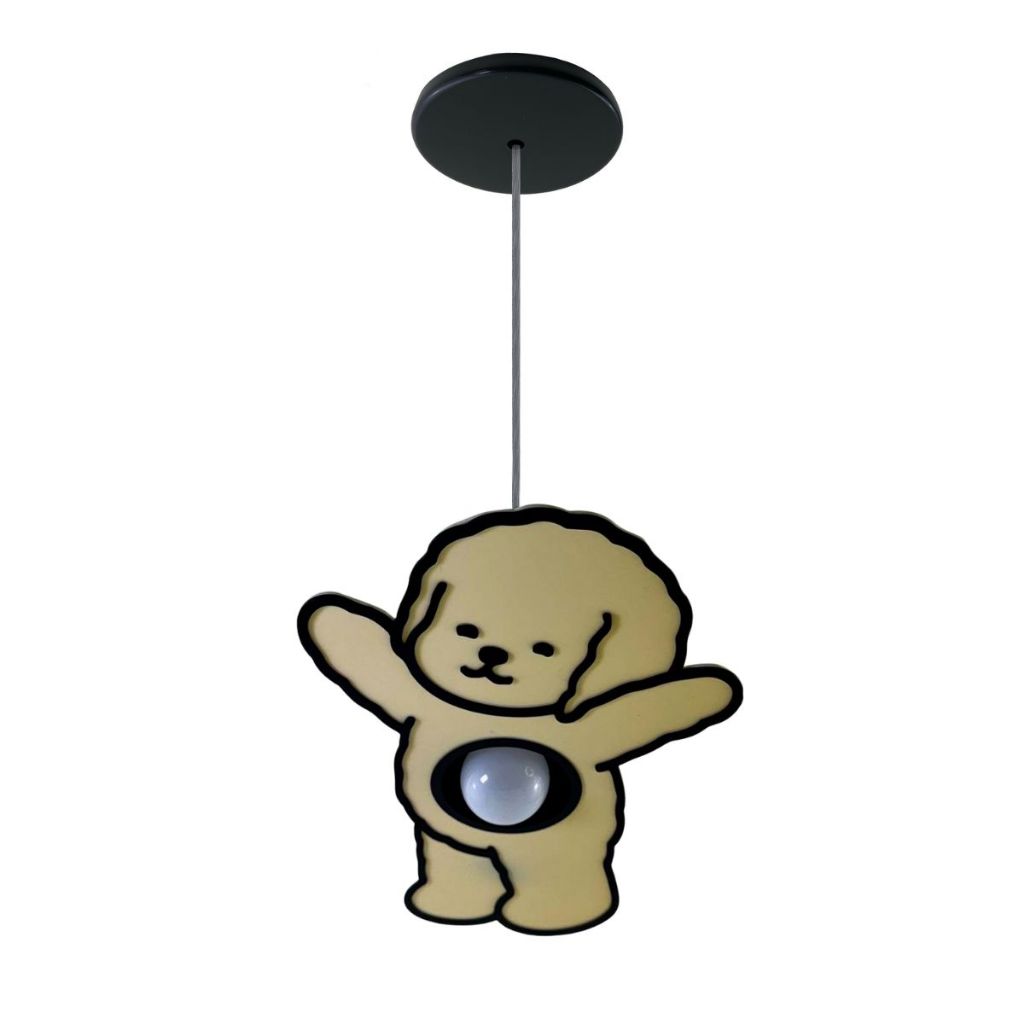 Lustre bobbie goods infantil Quarto Bebê criança bege Iluminação decoração quarto menina menino urso