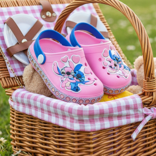 Nuvem Infantil Babuche Baby com Strass e Brilho Confortável e Delicado Personagens Na Promoção