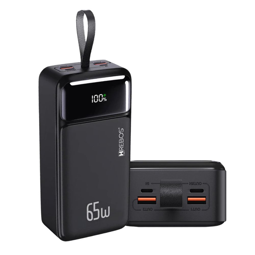 Powerbank 30.000mAh | 50.000mAh 65W Carregador Portátil Rápido para Celular, Notebook e Starlink