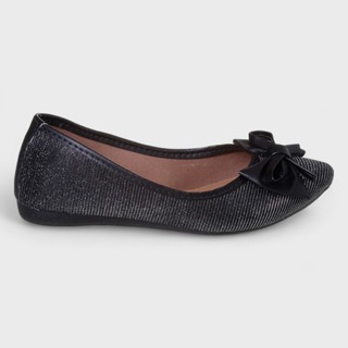 Sapatilha Infantil Feminina Com Laço Brilho Glitter Princesa Preto em Oferta na Shopee