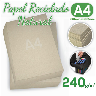 Papel Reciclado 240g A4 Pacote com 50 folhas - Premium Eco Alta Gramatura / Jato de tinta e Laser em Oferta na Shopee