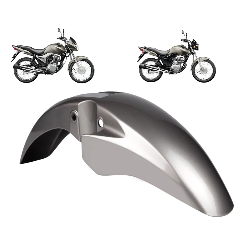 Paralama Dianteiro Moto Honda Cg Titan Fan 150 2009 Até 2013 Mix Ks Es Esd Esi Prata Lumiar Metálico