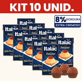 Kit 10 Leite Condensado Italac Cremoso Doces Sobremesas Receitas 8% Gordura 395g Cada em Oferta na Shopee