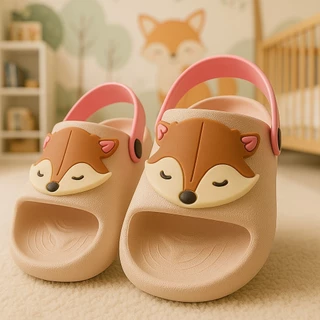 Chinelo Infantil Nuvem Slide Menina Borboleta Raposa Coração Unicórnio Macio Confortável Leve