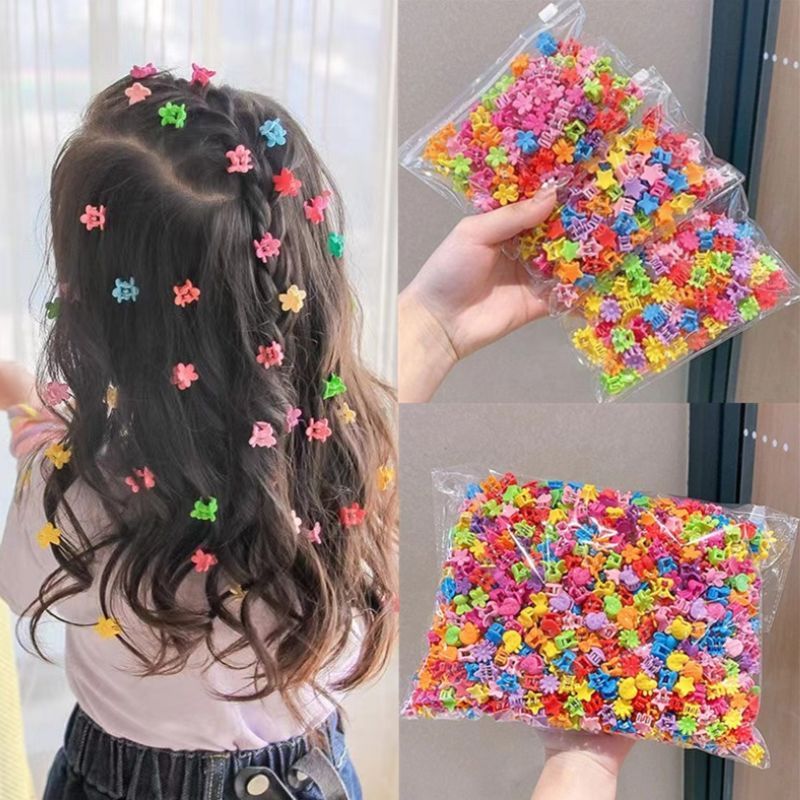 Kit 50 Presilha De Cabelo Com Flores Estrelas Entre outros Infantis Lindos Acessórios Para Meninas.LINDA