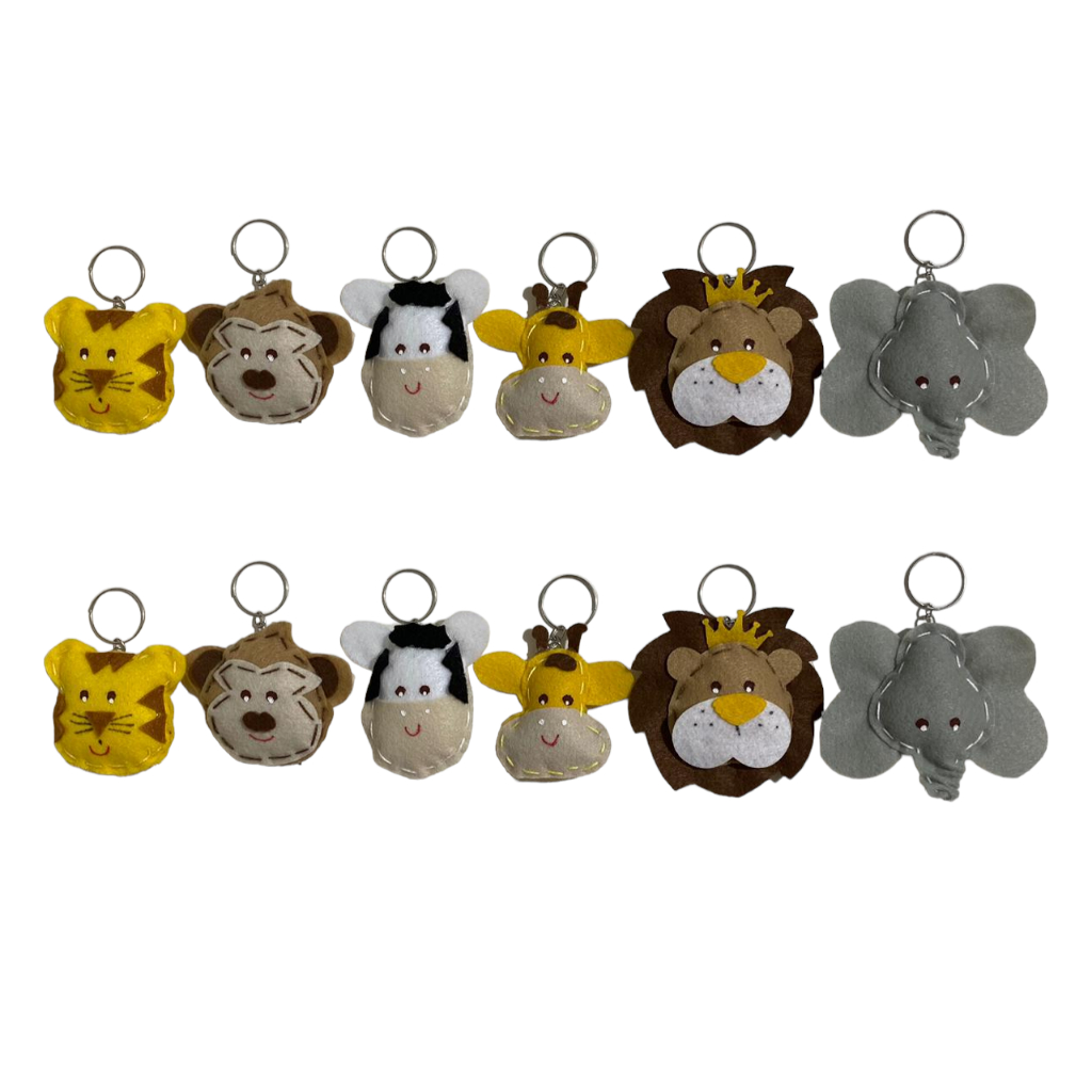 Lembrancinhas em Feltro Para Maternidade Kit 12 Unidades - Safari Diversos