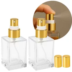 Kit 06 Vidros 30ml Quadrado Com Válvula Super Luxo Home Spray