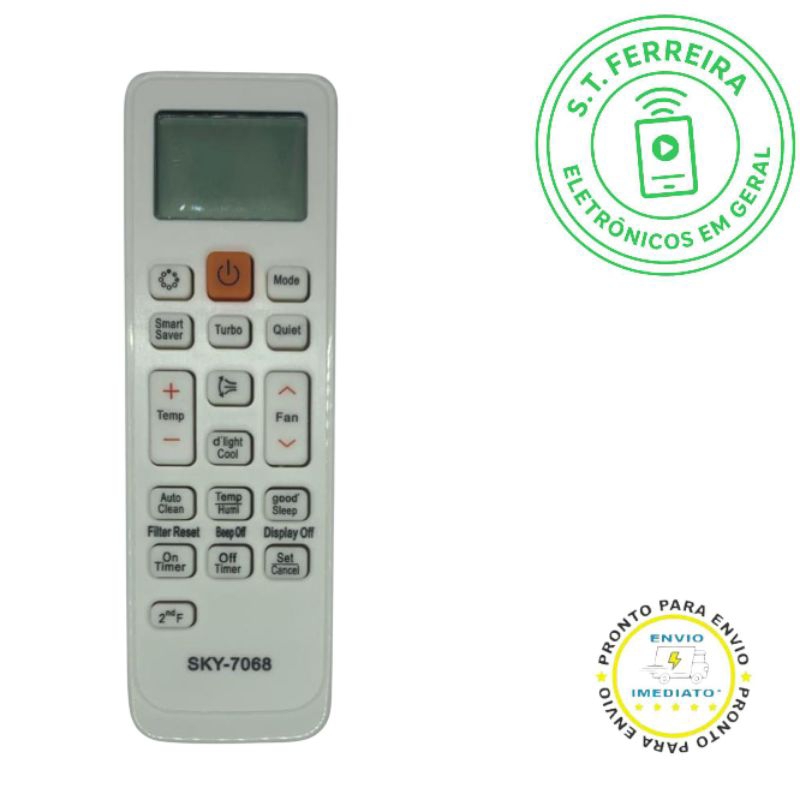 Controle Remoto Linksky SKY-7068 para Ar Condicionado Samsung
