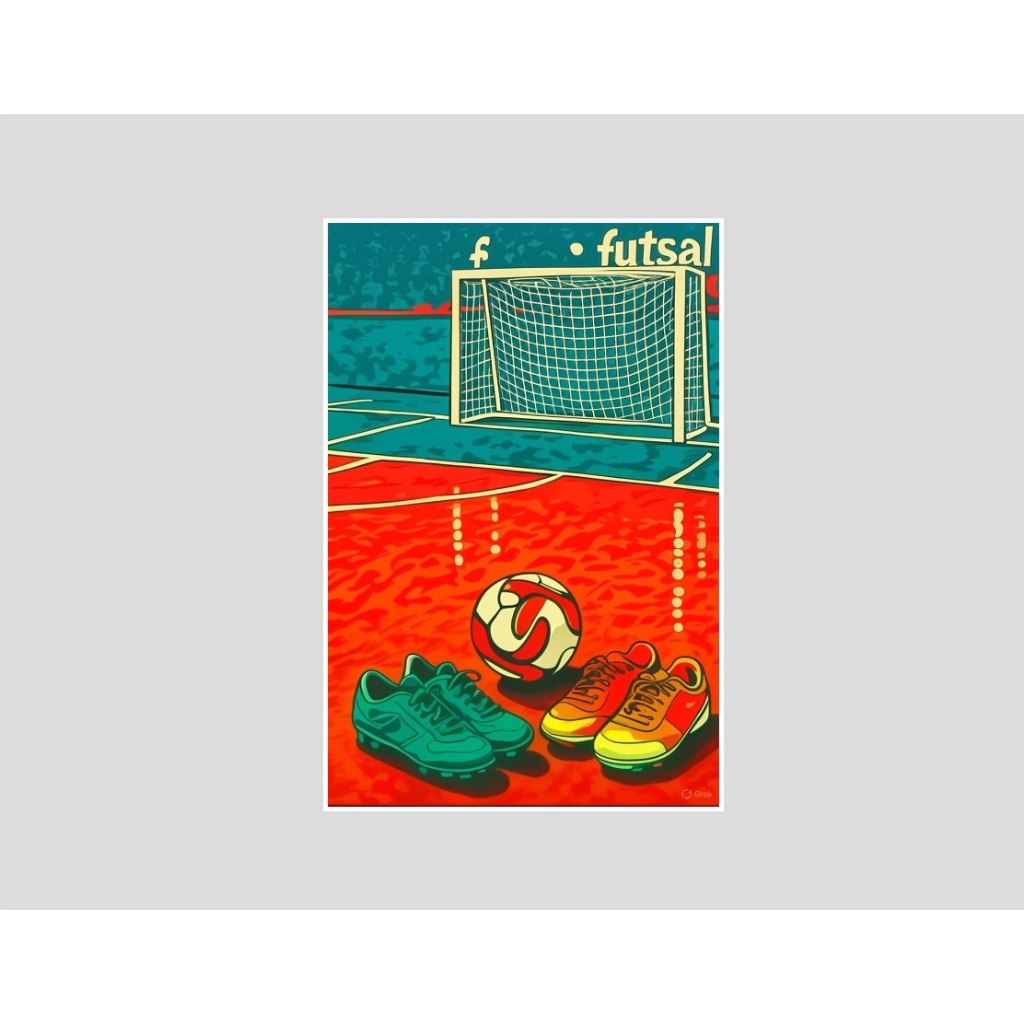 Quadro Futsal Futebol de Salão Esporte Esporte Jogador Bola