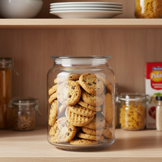 Pote de Vidro Flat, Pote de Vidro com Tampa 750ml Arcoroc - Ruvolo em Oferta na Shopee