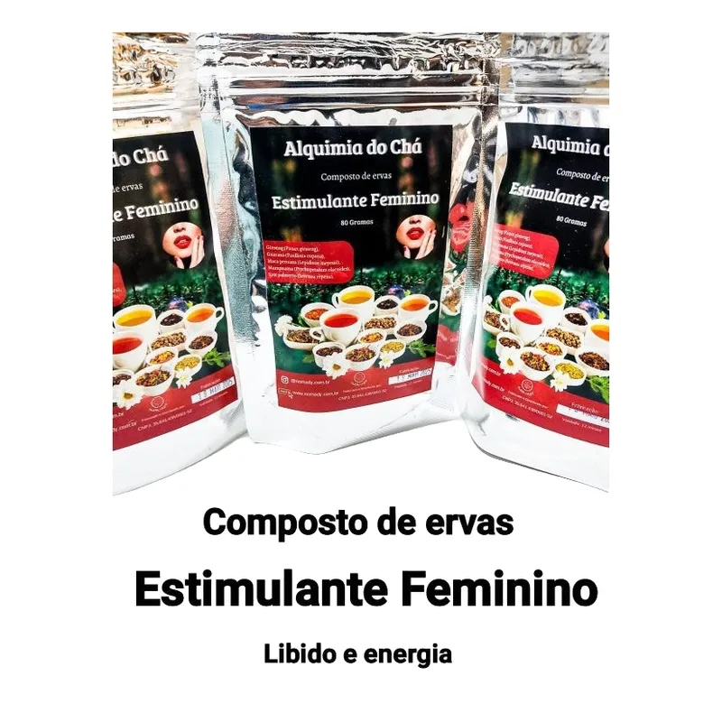 Chá Composto Energético Feminino Energia 80 Gr . Alquimia do chá Nomady - Blend de ervas naturais
