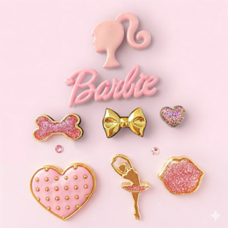 Kit pins para babuche em abs brilho rosa barb em Oferta na Shopee