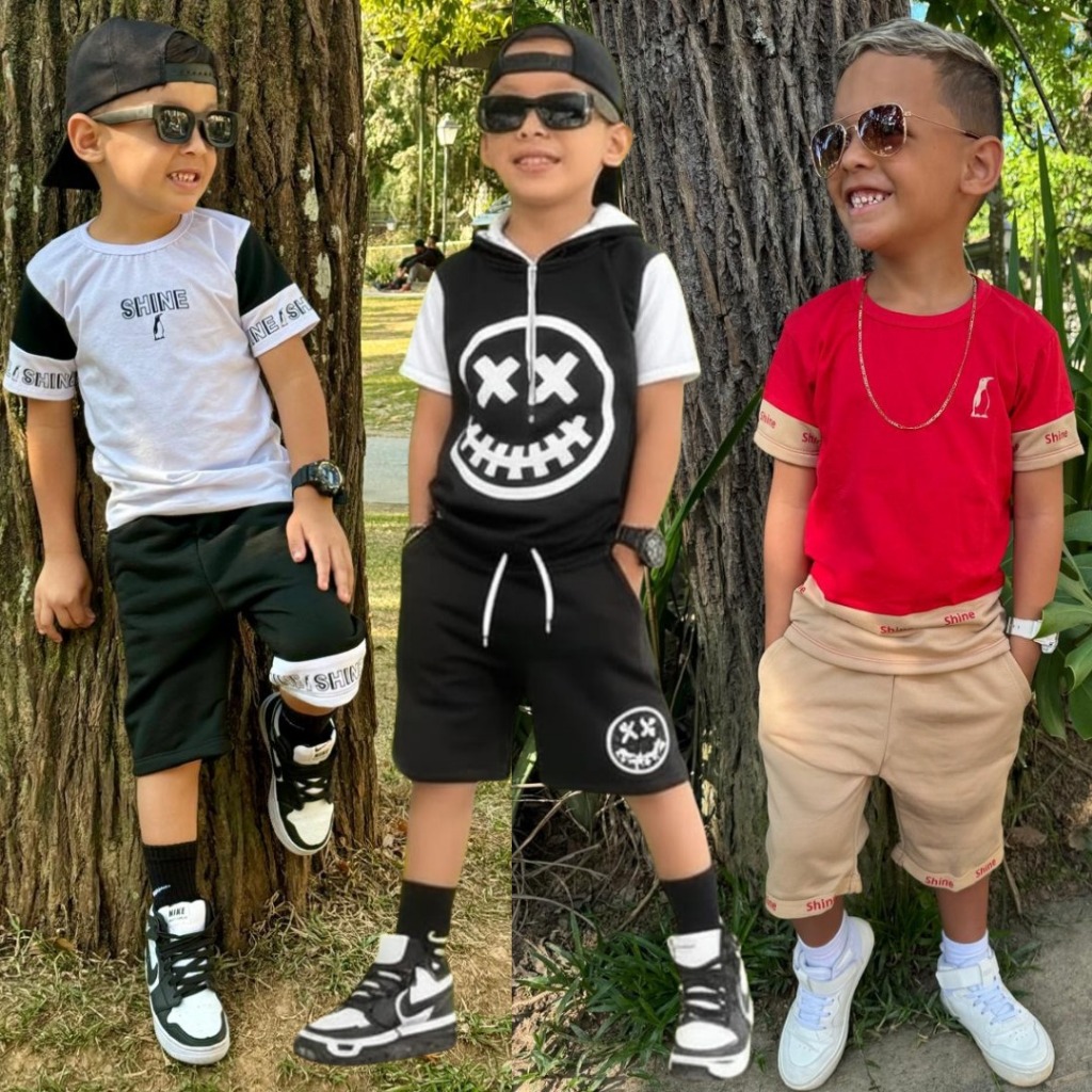 Conjunto Infantil Masculino Tendência Confortável e Estiloso do 2 ao 14 anos
