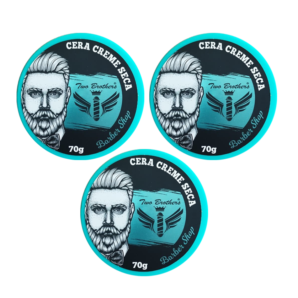 Kit 3 ou 6 Cera Creme Seca Efeito Matte/Seco Two Brothers 70g