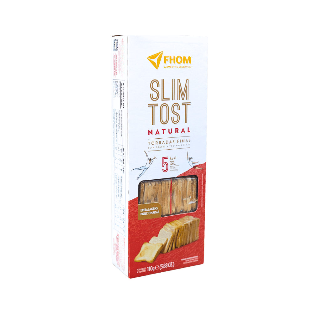 Torrada Fina Slim Tost Natural 110g Vegano FHOM