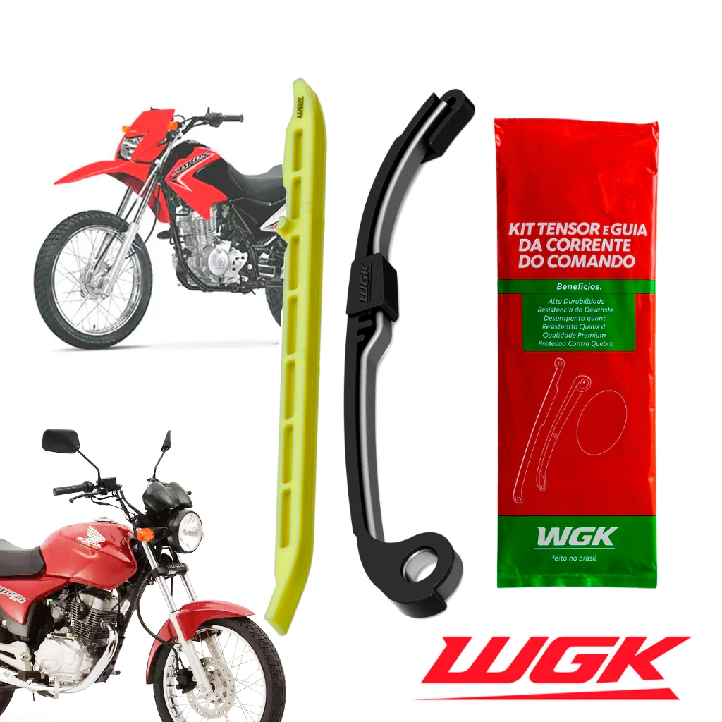 Kit Tensor E Guia da Corrente De Comando Cg Titan 150 / Fan 150 125 / Nxr 150 Bros 2006 Em diante WGK em Oferta na Shopee