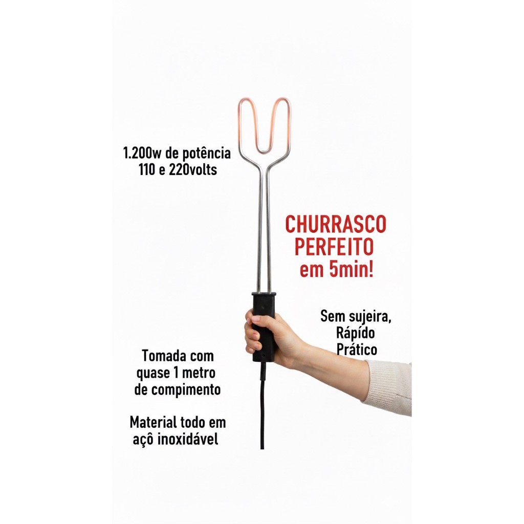 Acendedor de churrasqueira e lareira acendendor elétrico 110v e 220v