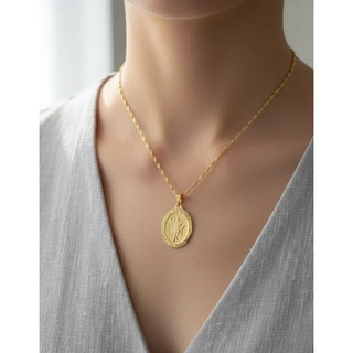 Colar fé, pingente fé ourо, colar religioso, joia inspiracional, colar banhado ouro, presente com significado, acessório