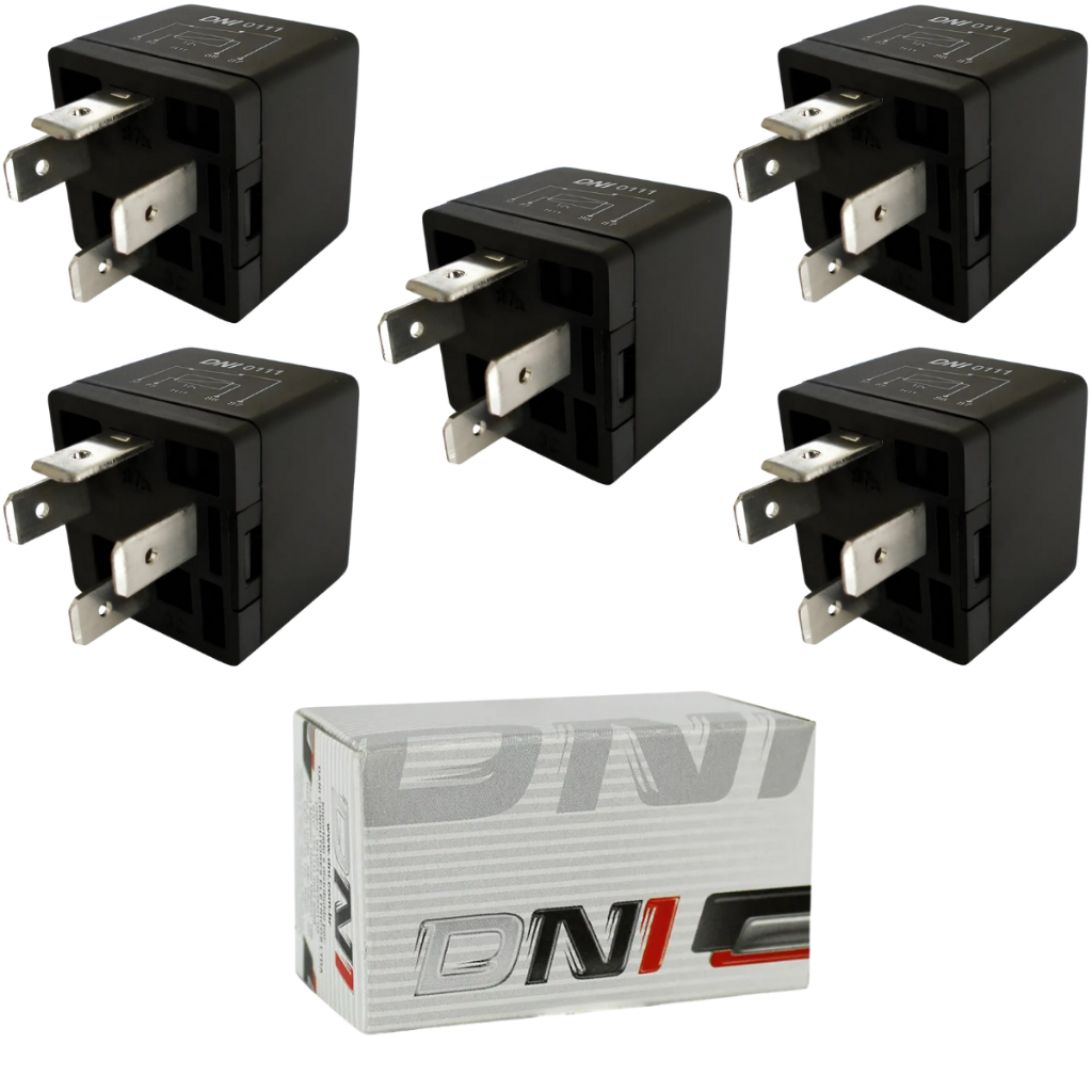 Kit com 05 Relés Auxiliar Partida 40a 12v 4 Terminais Universal Original DNI0111 em Oferta na Shopee