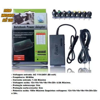 Fonte Universal Notebook  Carregador  Bivolt Laptop Computador - Promoção Envio Imediato até 13h em Oferta na Shopee