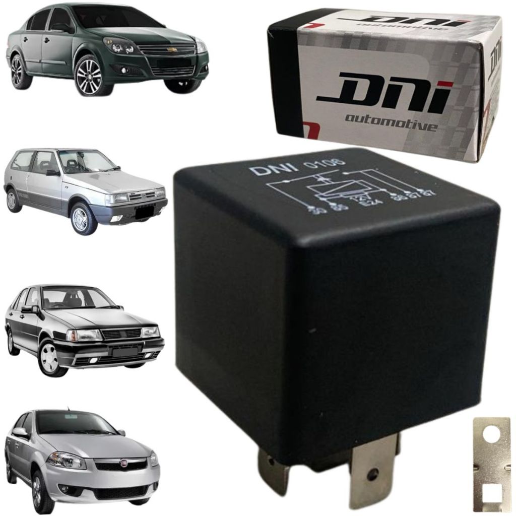 Relé Auxiliar E Injeção Eletrônica Para Carros Fiat Chevrolet Peugeot DNI0106 12V 40a em Oferta na Shopee