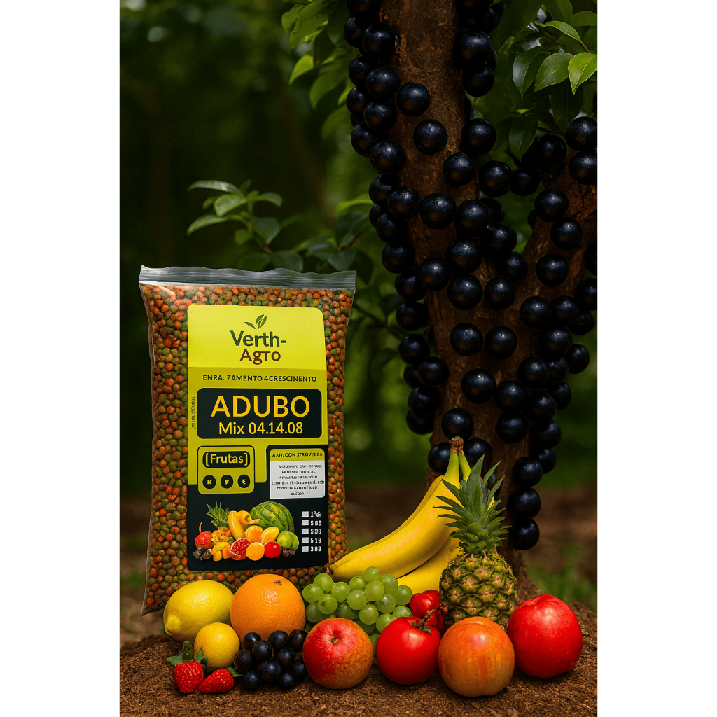 Adubo Fertilizante Frutas Premium NPK 04-14-08 Crescimento, Enraizamento e Frutificação - Verthagro | 5kg 10kg 15kg 20kg em Oferta na Shopee