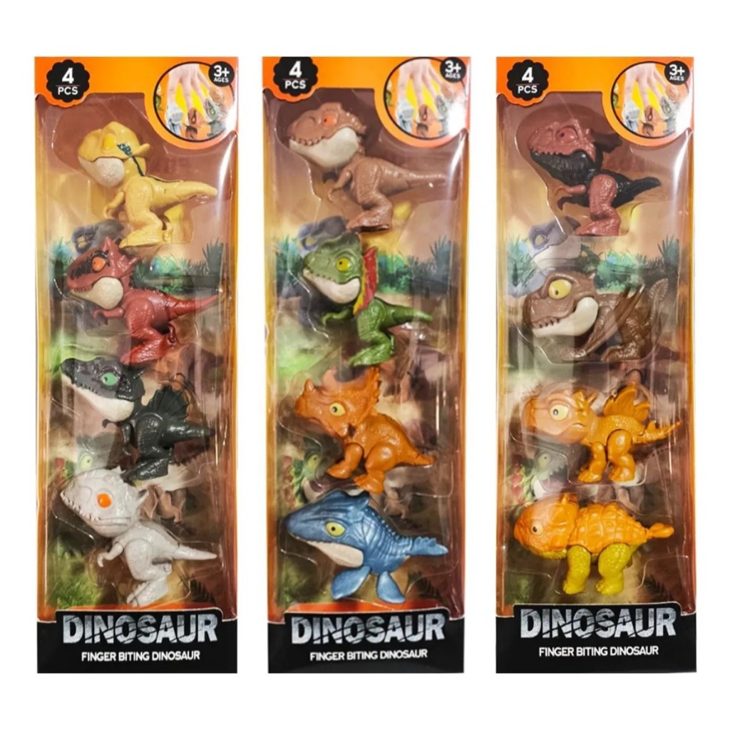 Mini Dinossauros Miniatura Morde Dedo Baby Colecionável Coleção Completa 12 unidades em Oferta na Shopee