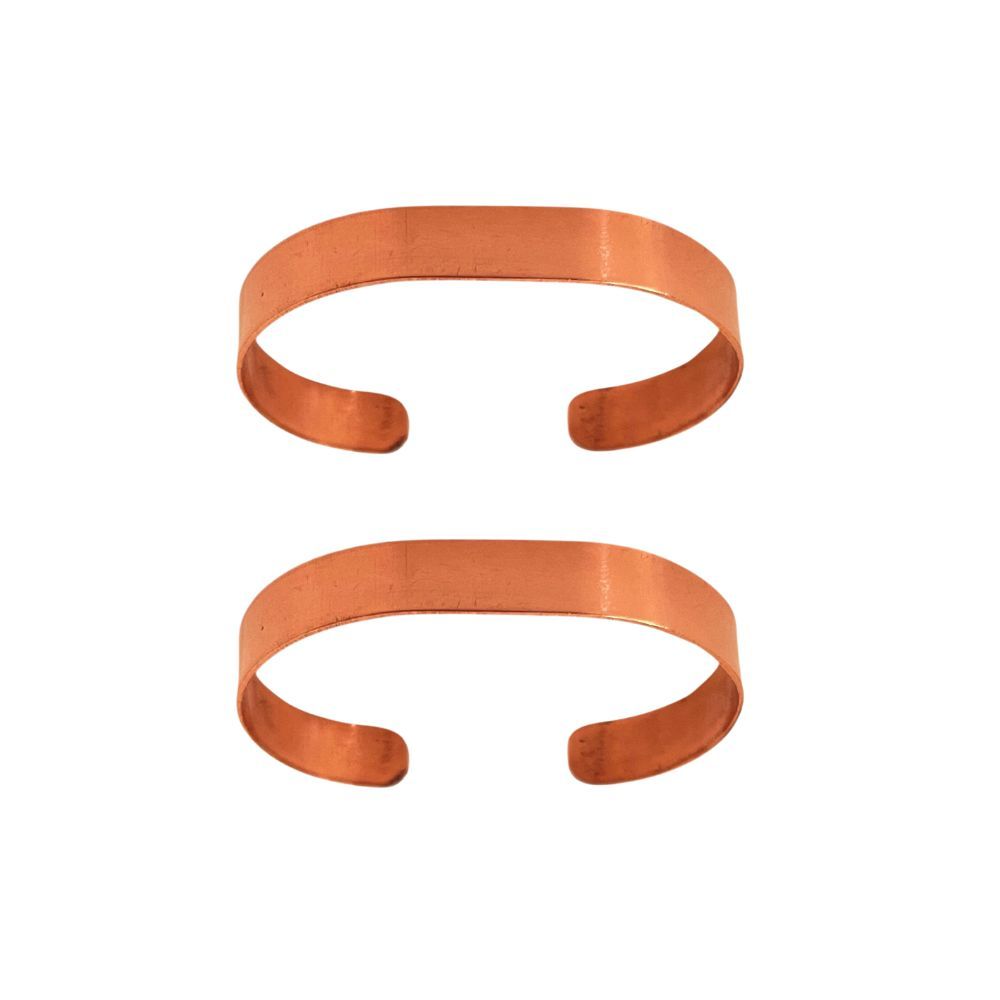 Kit 2 Pulseiras Bracelete Ajustável de Cobre Puro P 14cm em Oferta na Shopee