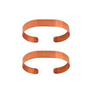 Kit 2 Pulseiras Bracelete Ajustável de Cobre Puro P 14cm em Oferta na Shopee