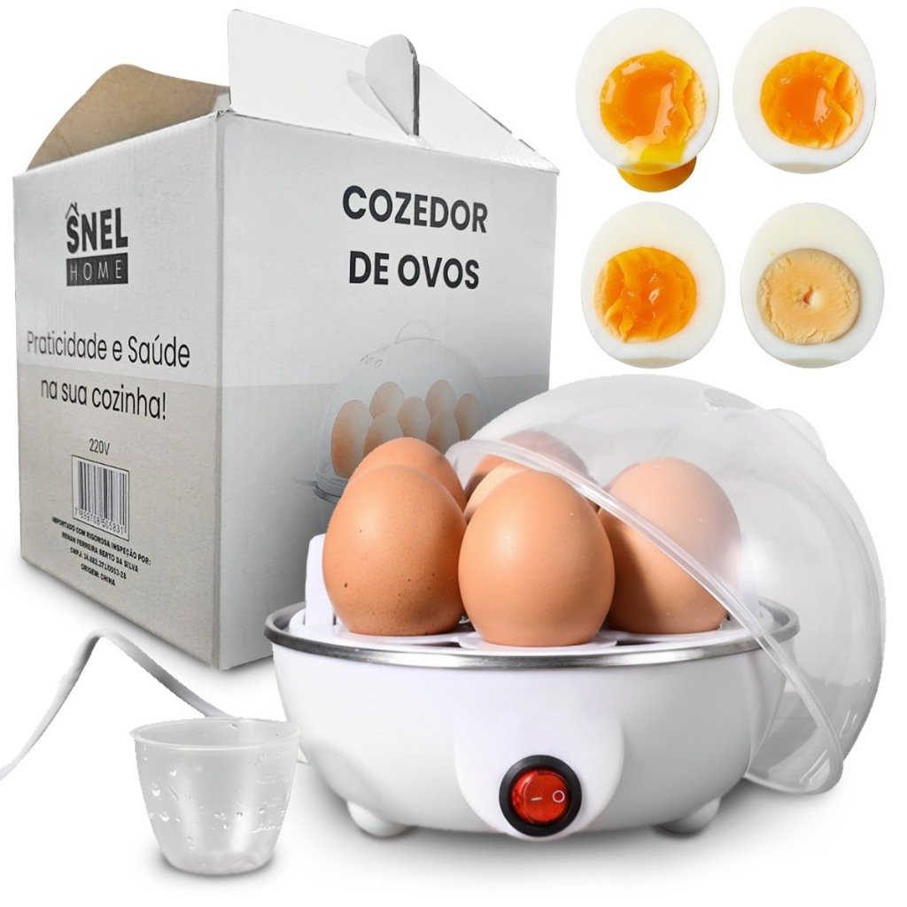 Cozedor De Ovos Elétrico Portátil Cozinha À Vapor 7 Ovos 220v Eletrico em Oferta na Shopee