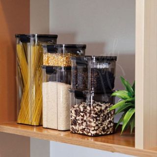 Potes Herméticos em Acrílico Empilhavel - Mantimentos | Organizadores em Oferta na Shopee