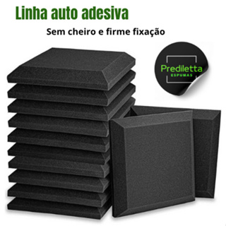 Espuma Acústica Anti Chamas 50 x 50 x 3cm - Lisa - Auto Adesiva - 30 Placas em Oferta na Shopee