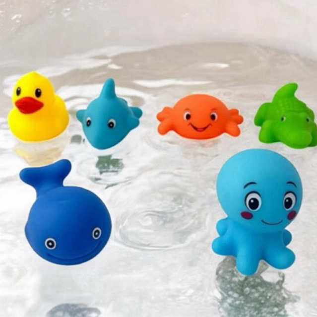 kit 6 Bichinhos de Banho pra bebe piscina flutuante Bebês fofinhos