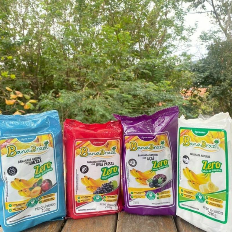 Bananinha Diet 230 gramas açaí ameixa natural uva passas